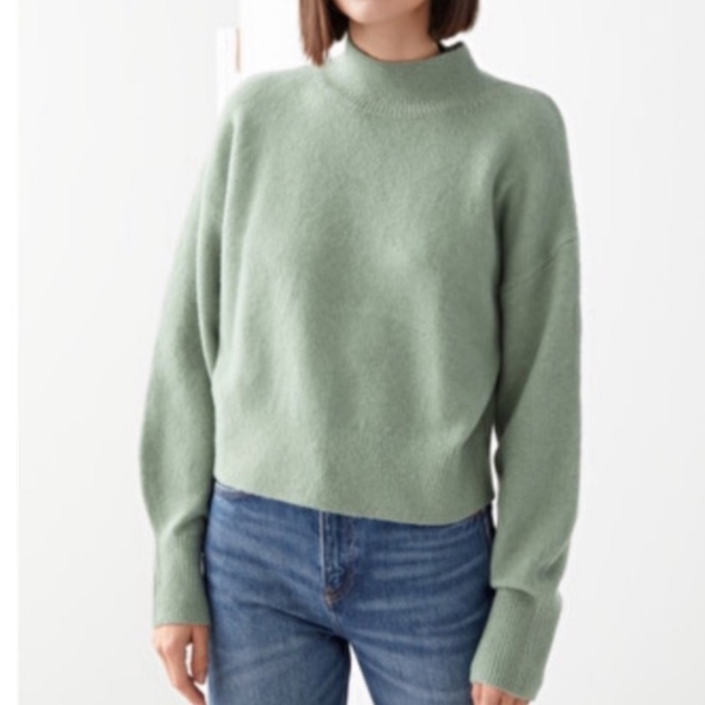 & other stories sage green sweater ~ barely worn